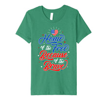 Ladda upp bild till gallerivisning, Home Free Because Brave Family American Flag Premium T-Shirt 1140213
