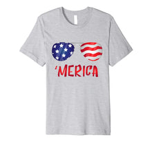 Ladda upp bild till gallerivisning, Merica USA Flag 4th of July Sunglasses Outfit Women Men Gift Premium T-Shirt 1455412
