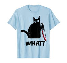 Ladda upp bild till gallerivisning, WHAT Murderous Cat With Knife Halloween Costume T-Shirt 120437
