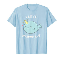 Ladda upp bild till gallerivisning, Funny shirts V-neck Tank top Hoodie sweatshirt usa uk au ca gifts for Cute Kawaii I Love Narwhals T-Shirt 1582487
