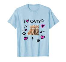 Ladda upp bild till gallerivisning, I Love Cats - I Love Kittens - Cat Lover T-Shirt Tee Shirt 231772
