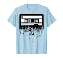 Ladda upp bild till gallerivisning, Cassette T Shirt - Music notes &amp; Retro Cassette Tape 1181589
