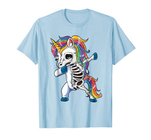 Funny shirts V-neck Tank top Hoodie sweatshirt usa uk au ca gifts for Dabbing Unicorn Skeleton T shirt Halloween Girls Dab Gifts 3643376