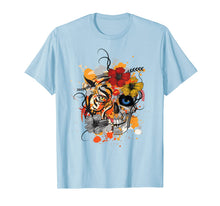 Ladda upp bild till gallerivisning, Tiger and Skull flower Floral Flowers shirt Cute Gift Idea T-Shirt 114115
