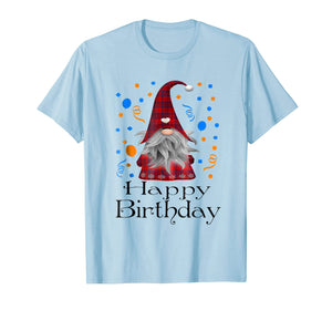 Funny shirts V-neck Tank top Hoodie sweatshirt usa uk au ca gifts for Happy Birthday Gnome Plaid T Shirt Cute Party Gifts 3863364