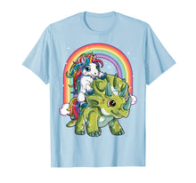 Ladda upp bild till gallerivisning, Funny shirts V-neck Tank top Hoodie sweatshirt usa uk au ca gifts for Unicorn Riding Dinosaur T shirt Triceratops Party Rainbow 768495
