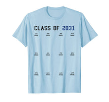 Ladda upp bild till gallerivisning, Class  of 2031 Graduation T-shirt with Space for Handprints T-Shirt 211802
