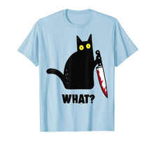 Ladda upp bild till gallerivisning, Black Cat,Murderous Cat With Knife what  T-Shirt 430151
