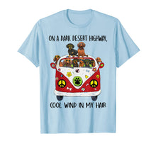 Ladda upp bild till gallerivisning, On A Dark Desert Highway Cool Wind in My Hair Dachshund Tee 130009

