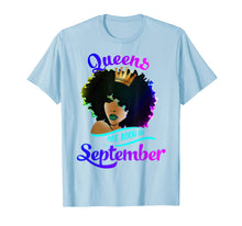 Ladda upp bild till gallerivisning, Queens Born September Shirt Black Girl Virgo Libra Birthday  T-Shirt 142867
