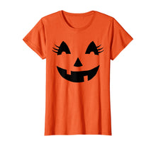 Ladda upp bild till gallerivisning, Funny Jack O' Lantern Pumpkin with EyeLashes for Halloween T-Shirt 168199
