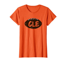 Ladda upp bild till gallerivisning, Distressed CLE Football Orange &amp; Brown Cleveland TShirt 275431
