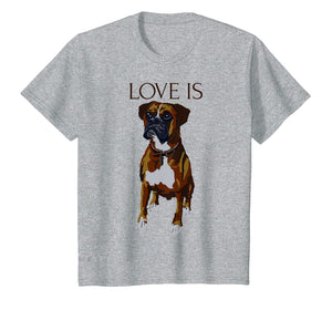Funny shirts V-neck Tank top Hoodie sweatshirt usa uk au ca gifts for Boxer T-shirt Love Is Cute Boxer Dog Mom Dad Gifts 407466
