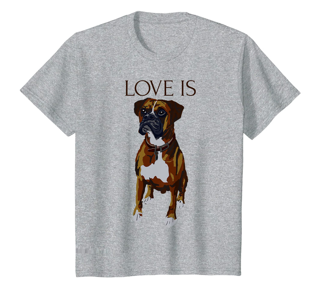 Funny shirts V-neck Tank top Hoodie sweatshirt usa uk au ca gifts for Boxer T-shirt Love Is Cute Boxer Dog Mom Dad Gifts 407466