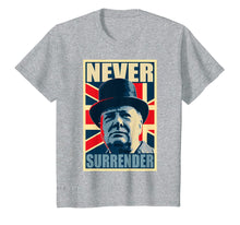 Ladda upp bild till gallerivisning, Funny shirts V-neck Tank top Hoodie sweatshirt usa uk au ca gifts for Winston Churchill Never Surrender Union Jack T-Shirt 1767620
