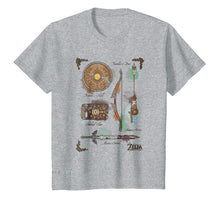 Ladda upp bild till gallerivisning, Zelda Breath Of The Wild Link Inventory Graphic T-Shirt
