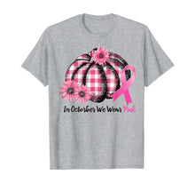 Ladda upp bild till gallerivisning, In October We Wear Pink Pumpkin Breast Cancer Leopard Gift T-Shirt 227255
