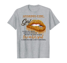 Ladda upp bild till gallerivisning, Scorpio Girl Hated by many Biting lips Tshirt Birthday Gifts 144317
