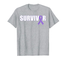Ladda upp bild till gallerivisning, Funny shirts V-neck Tank top Hoodie sweatshirt usa uk au ca gifts for Pancreatic Cancer Survivor T-Shirt - Purple Ribbon Shirt 2647367
