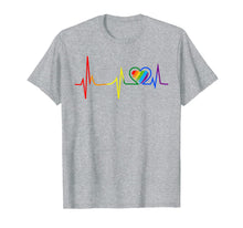 Ladda upp bild till gallerivisning, LGBT Rainbow Heartbeat T-shirt Gay and Lesbian Pride 61457
