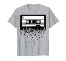 Ladda upp bild till gallerivisning, Cassette T Shirt - Music notes &amp; Retro Cassette Tape 1181589
