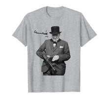 Ladda upp bild till gallerivisning, Funny shirts V-neck Tank top Hoodie sweatshirt usa uk au ca gifts for Winston Churchill Tommy Gun European Hero t-shirt 270844
