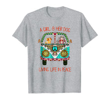 Ladda upp bild till gallerivisning, Funny shirts V-neck Tank top Hoodie sweatshirt usa uk au ca gifts for A girl and her dog living life in peace T-shirt 1443561
