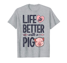 Ladda upp bild till gallerivisning, Funny shirts V-neck Tank top Hoodie sweatshirt usa uk au ca gifts for Life is Better With a Pig T shirt Pigs Farm Farmer Girls Tee 14051
