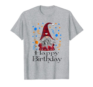Funny shirts V-neck Tank top Hoodie sweatshirt usa uk au ca gifts for Happy Birthday Gnome Plaid T Shirt Cute Party Gifts 3863364