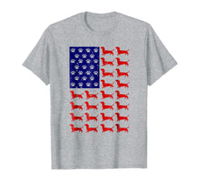 Ladda upp bild till gallerivisning, Dachshund T-Shirt - Cute American Flag 4th of July 291436

