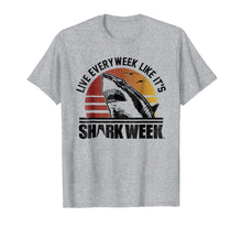 Ladda upp bild till gallerivisning, Shark Week Live Every Week Like It's Vintage Graphic T-Shirt 60627
