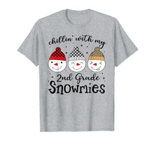 Ladda upp bild till gallerivisning, Chillin&#39; With My 2nd Grade Snowmies Christmas Teacher Gifts T-Shirt-1679960
