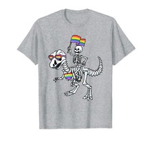 Ladda upp bild till gallerivisning, Halloween LGBT Tshirt T Rex Dinosaur Skeleton Gay Pride T-Shirt 253456
