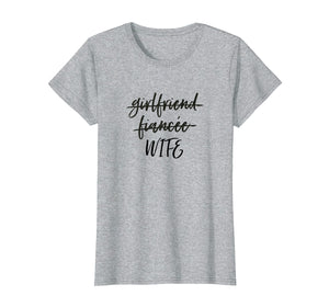 Funny shirts V-neck Tank top Hoodie sweatshirt usa uk au ca gifts for Girlfriend Fiancee Wife Shirt, Newly Married Wifey Gifts 1755006