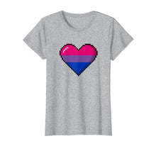 Ladda upp bild till gallerivisning, Funny shirts V-neck Tank top Hoodie sweatshirt usa uk au ca gifts for Bisexual Pride 8-Bit Pixel Heart T-Shirt 1173549
