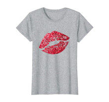 Ladda upp bild till gallerivisning, Funny shirts V-neck Tank top Hoodie sweatshirt usa uk au ca gifts for Sexy Red Glitter Lips Kiss Me Love Makeup Lipstick Shirt Tee 2489921
